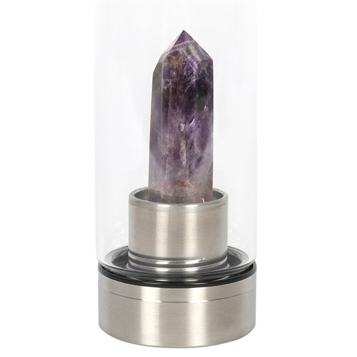 Calming Amethyst Crystal Water Bottle