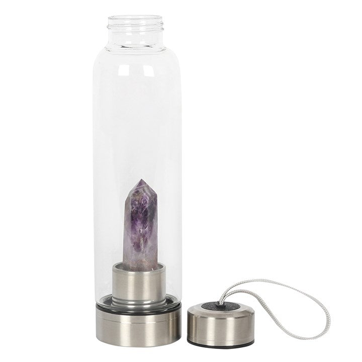 Calming Amethyst Crystal Water Bottle