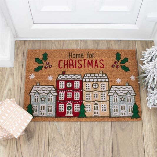 Home for Christmas Door Mat