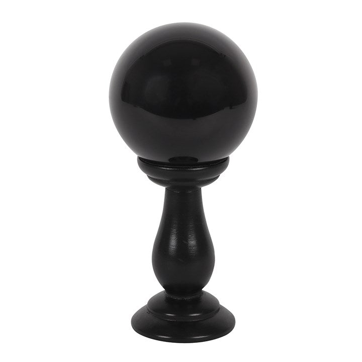 Black Crystal Ball With Stand