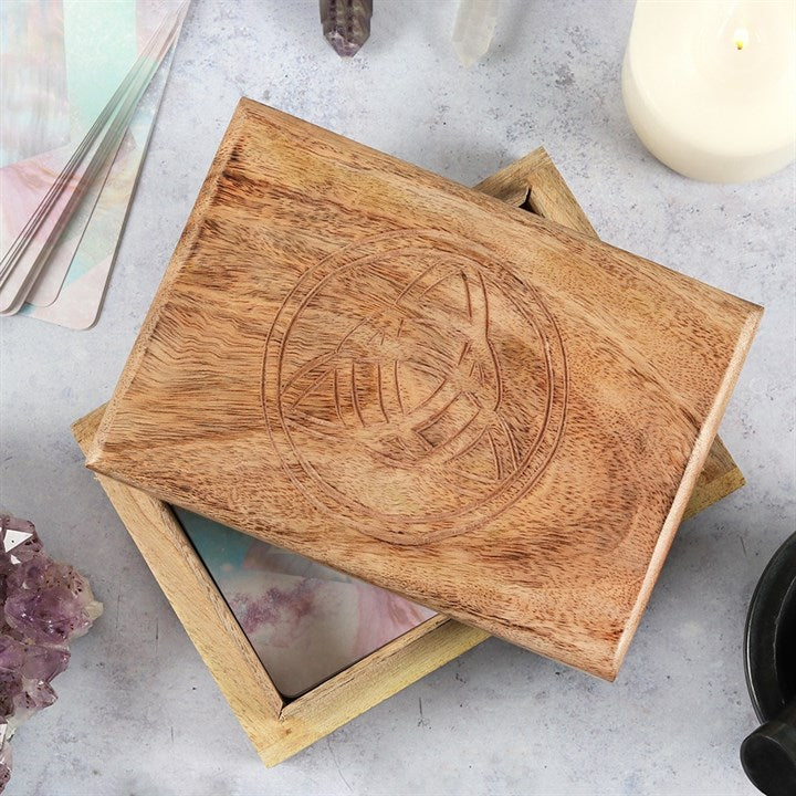 Wooden Triquetra Tarot Box