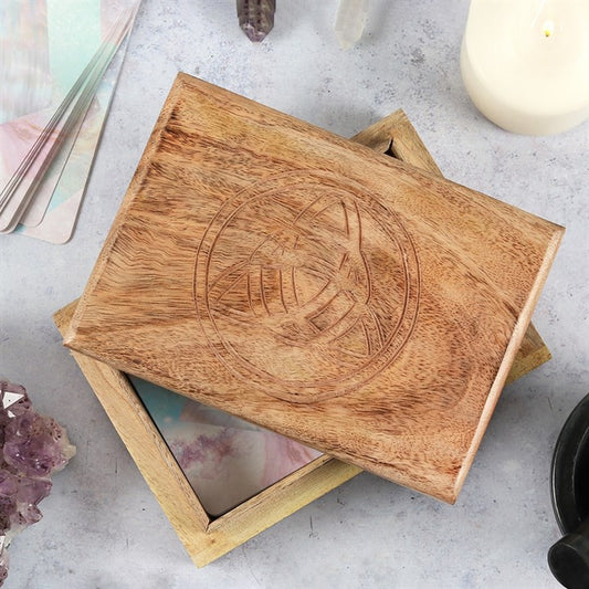 Wooden Triquetra Tarot Box