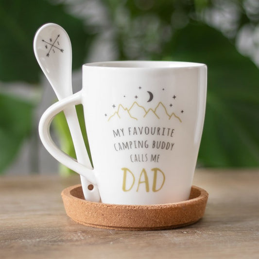 Dad Camping Buddy Mug And Spoon Set