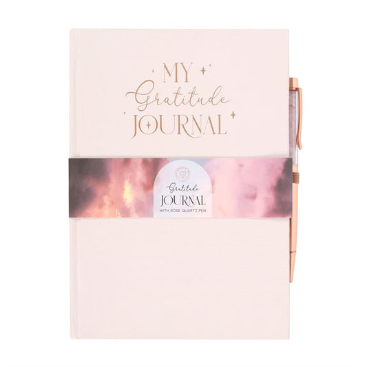 Gratitude Journal With Rose Quartz Pen