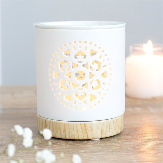 White Mandala Cut Out Burner