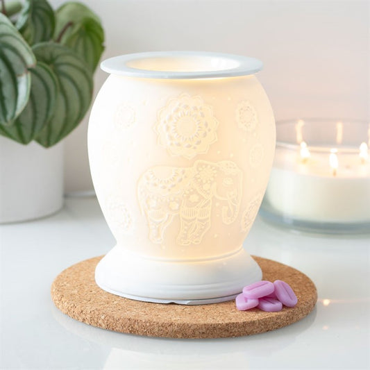 White Ceramic Elephant Electric Burner