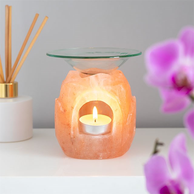 Lotus Flower Himalayan Salt Burner