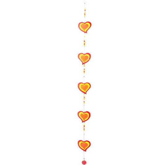 Red/Yellow Hearts Suncatcher