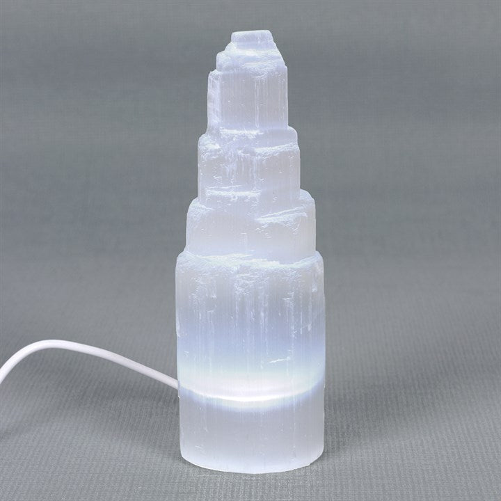 Selenite Mountain Lamp