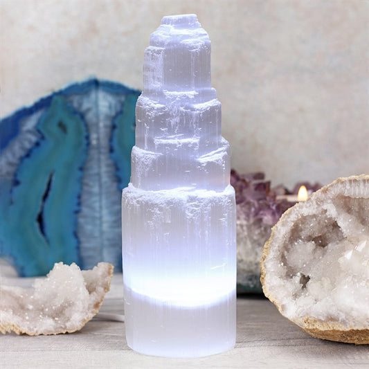 Selenite Mountain Lamp