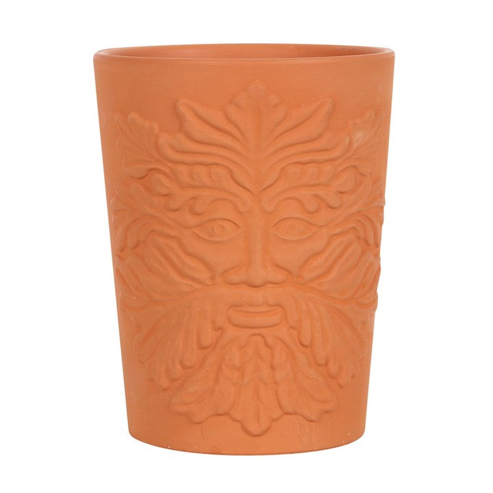 Green Man Terracotta Pot