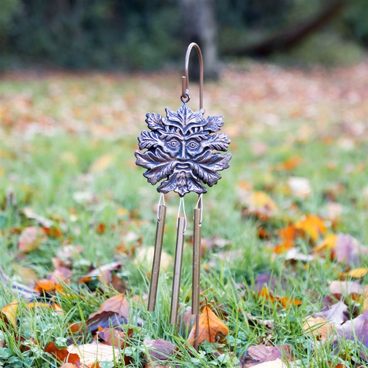 Green Man Windchime Stake