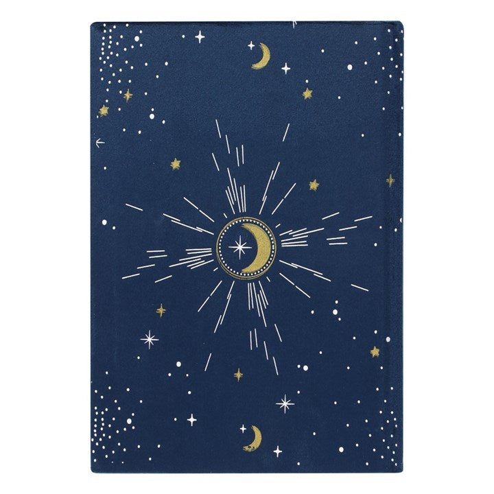 Crescent Moon Velvet Notebook