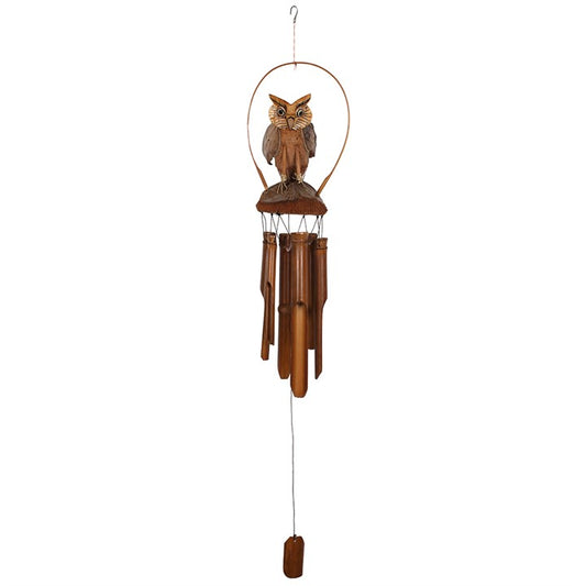 Owl Bamboo Wind Chimes