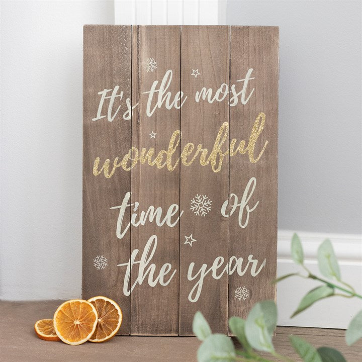 Most Wonderful Time of the Year Christmas Plaque