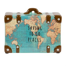 Saving To Go Places Vintage Style Money Box