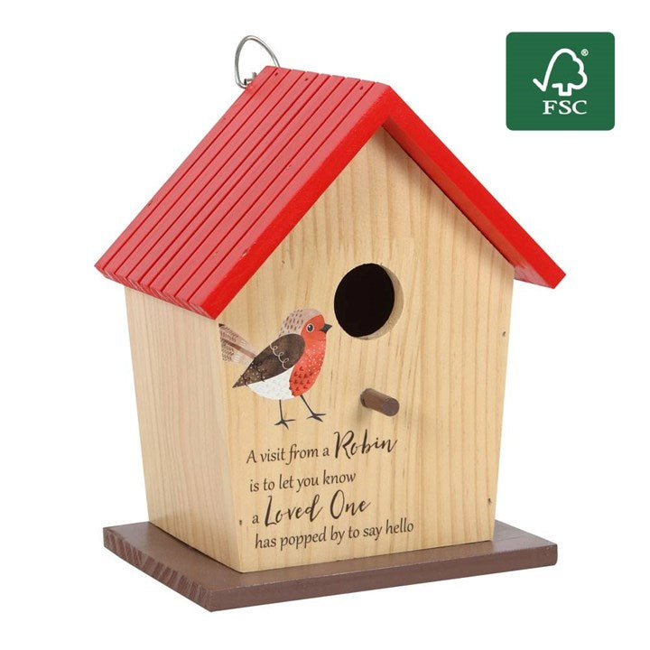 Garden Robin Wooden Bird House