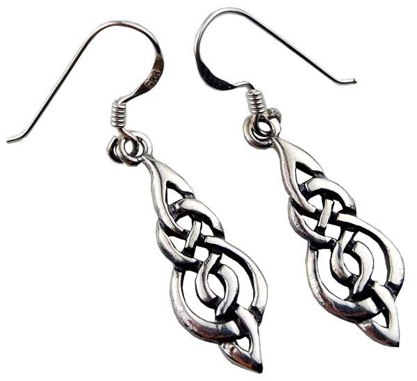 Sterling Silver Celtic Drop Earrings