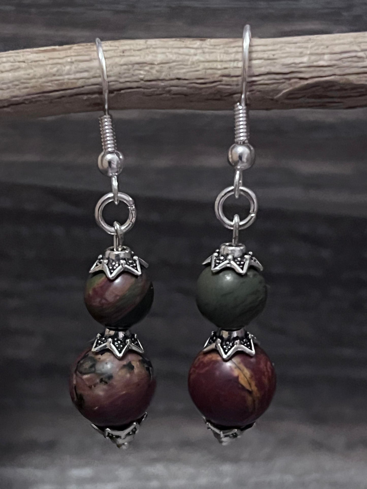 Handmade Picasso Jasper Earrings