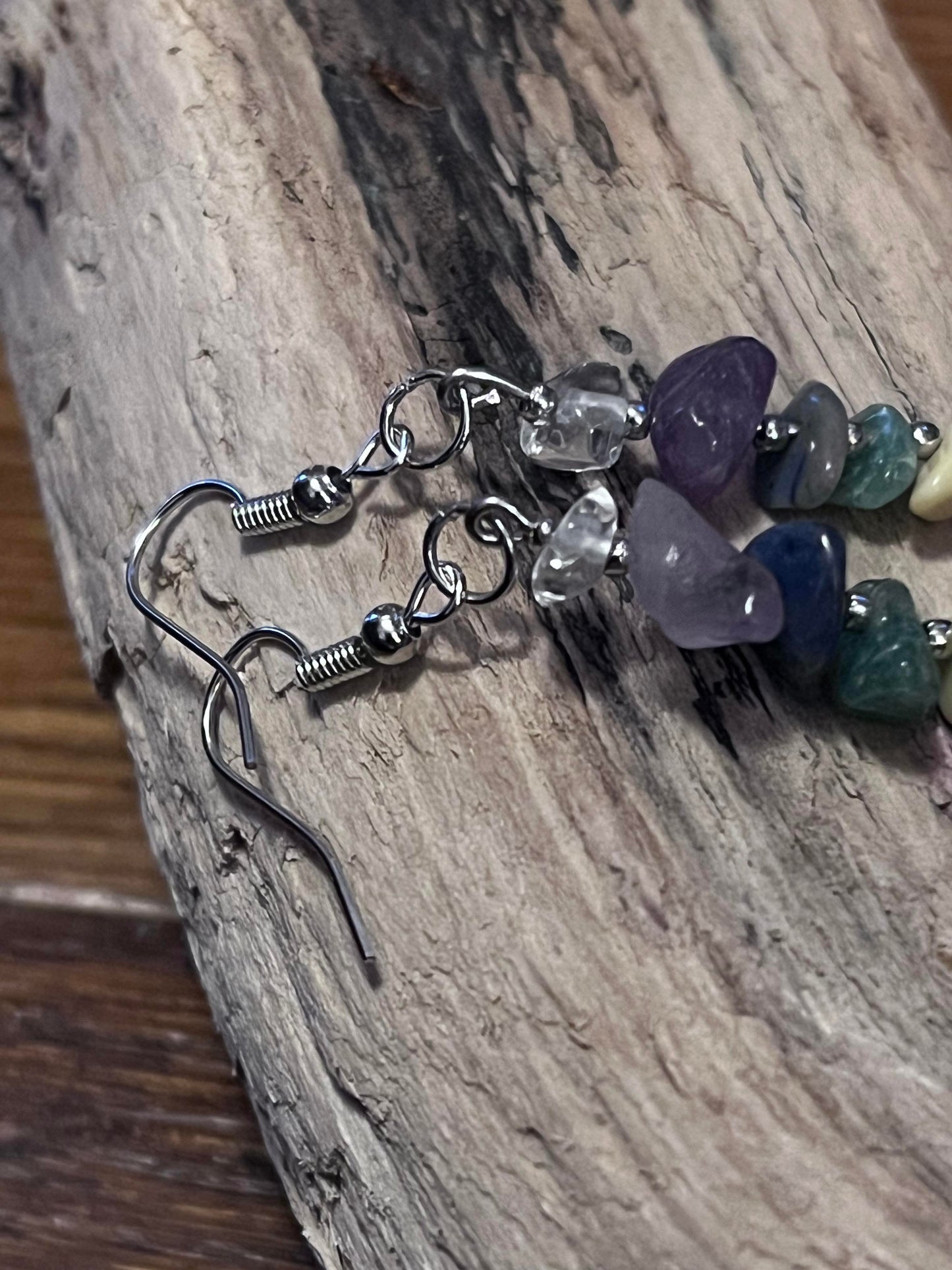 Chakra Crystal Chip Earrings