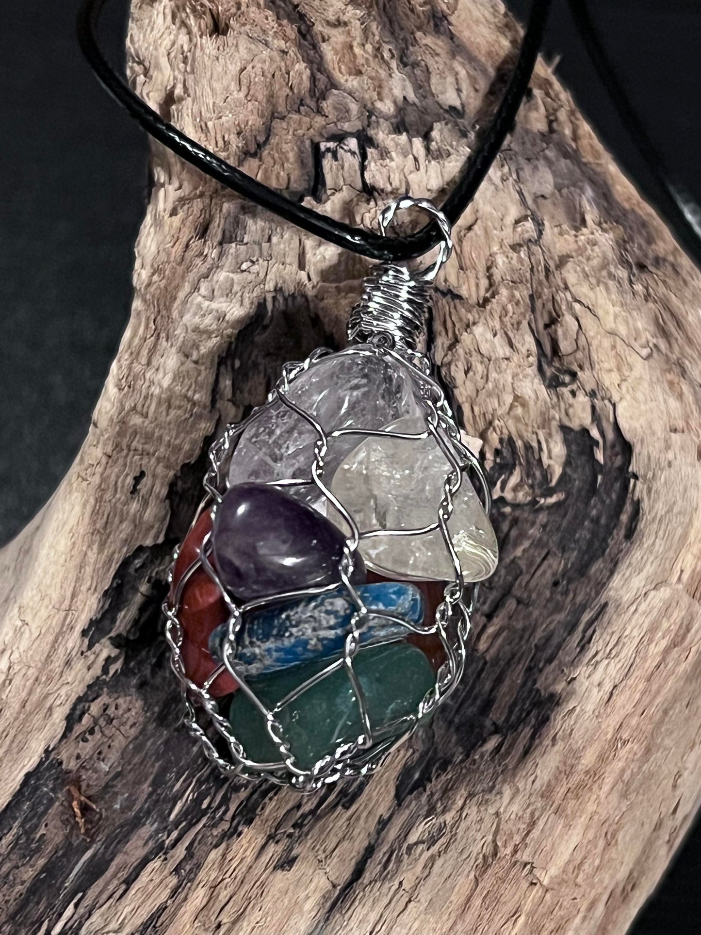 Wired Chakra Tumbles Pendant