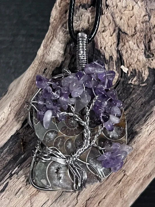 Amethyst Tree Of Life Pendant