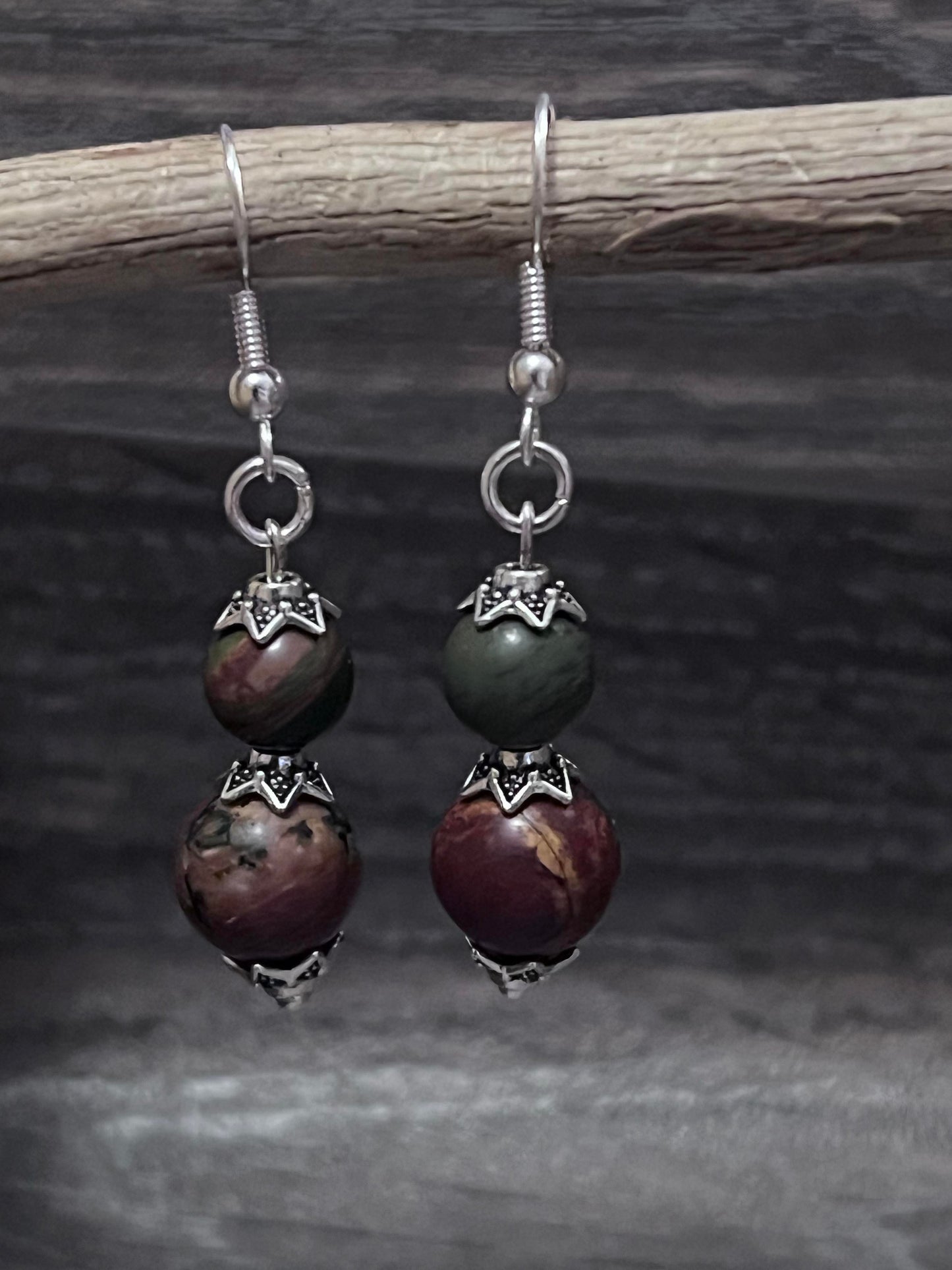 Handmade Picasso Jasper Earrings