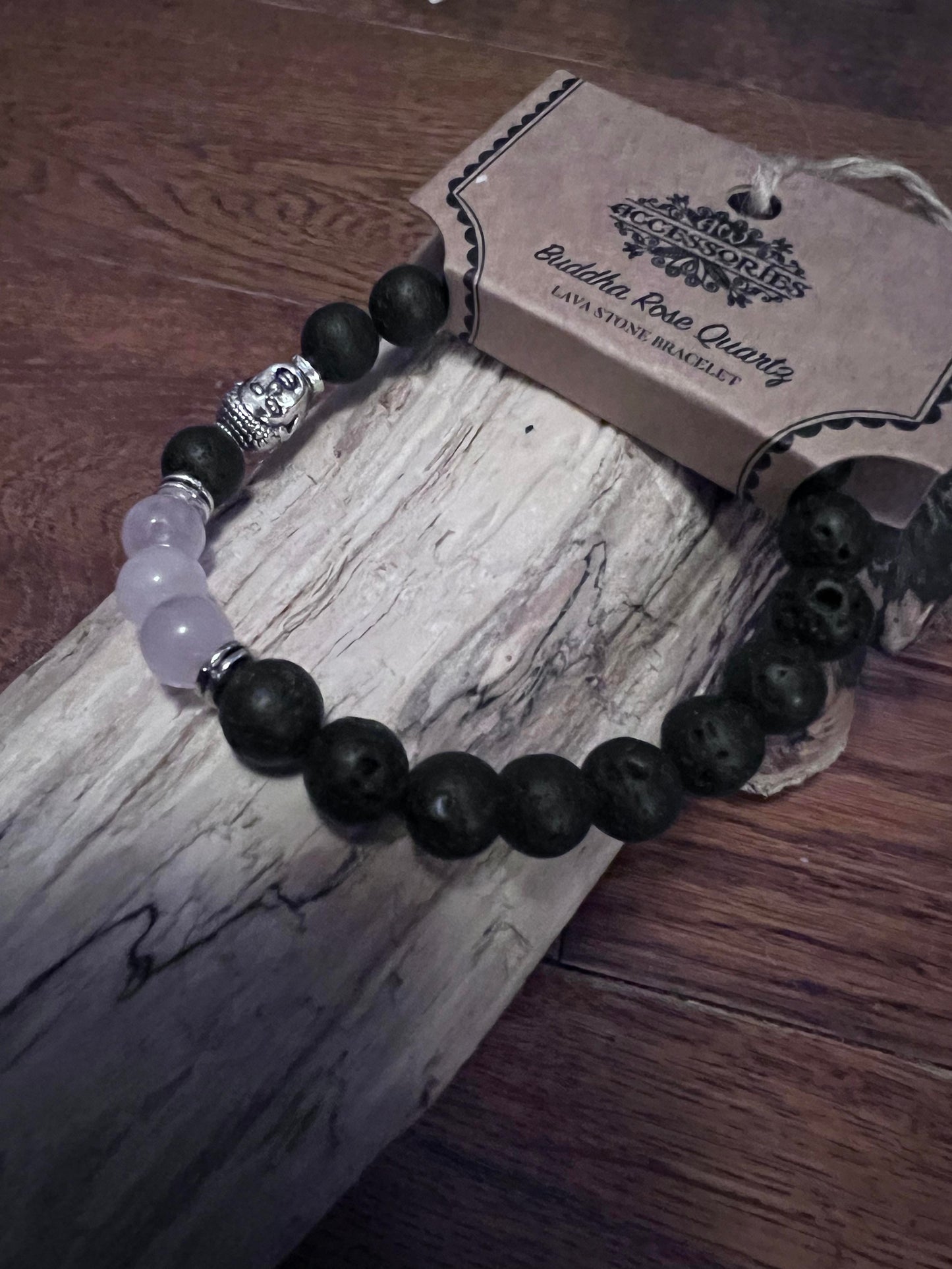 Lava Stone & Rose Quartz Bracelet