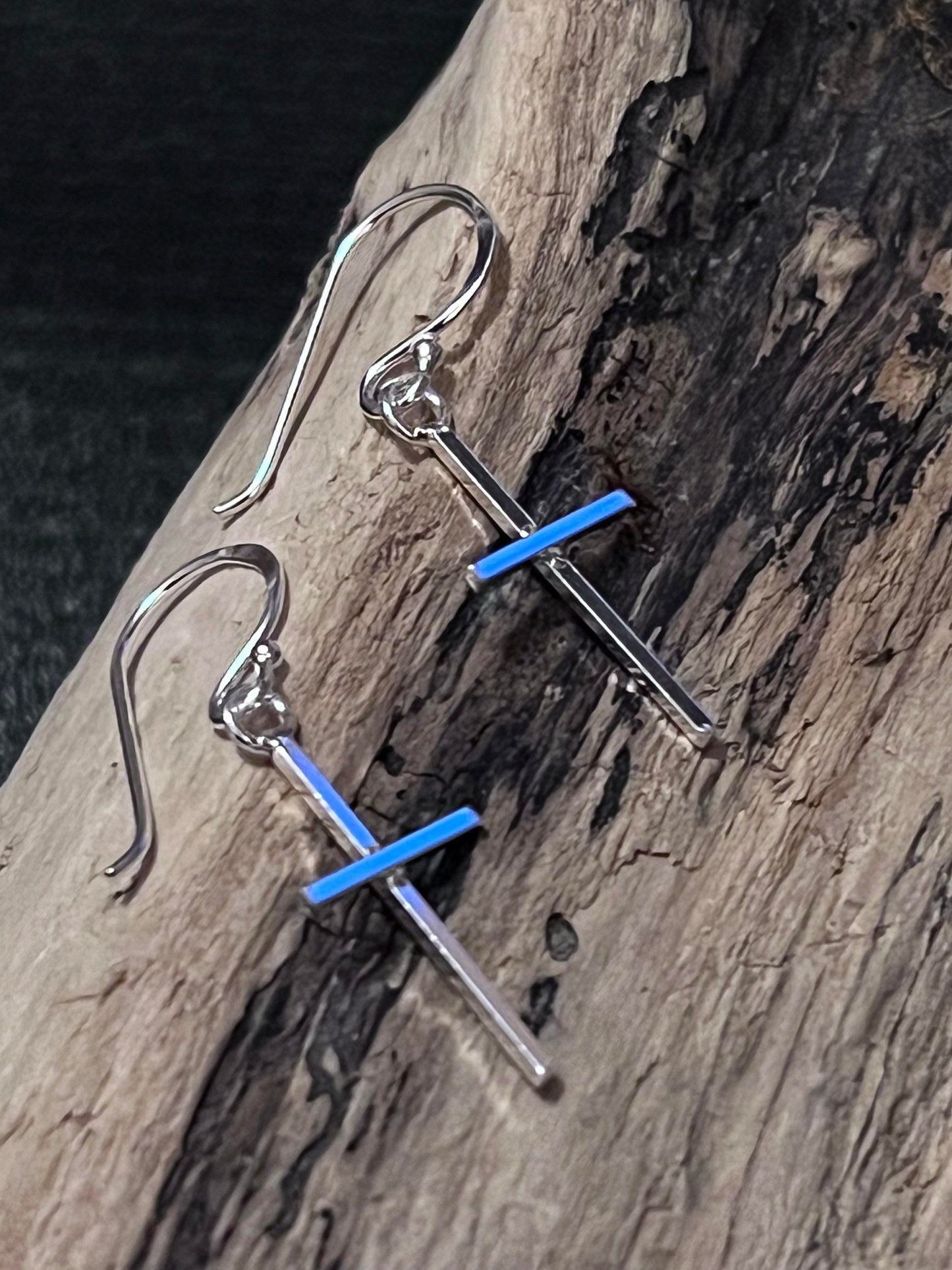 Sterling Silver Cross Earrings