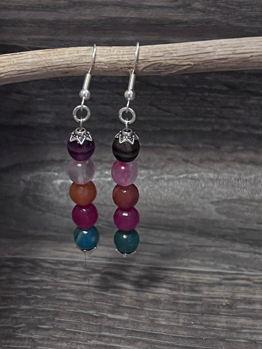 Vibrant Agate Earrings